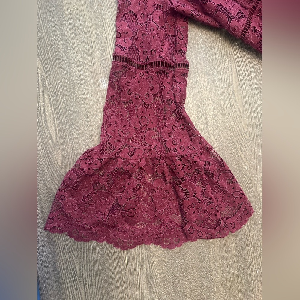NWOT SCULLY LACE LONG BELL SLEEVE DRESS - Size Large SKU:151 - Picture 10 of 11
